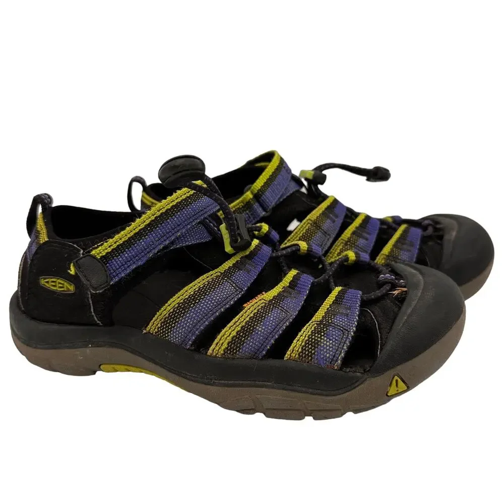 Keen Kids Newport H2 Blue Green & Black Hiking Sandals Size 4